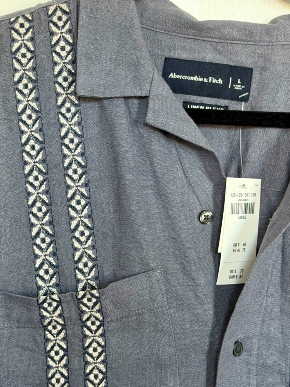 Abercrombie & Fitch Men’s Vacation Button Down Linen Blend